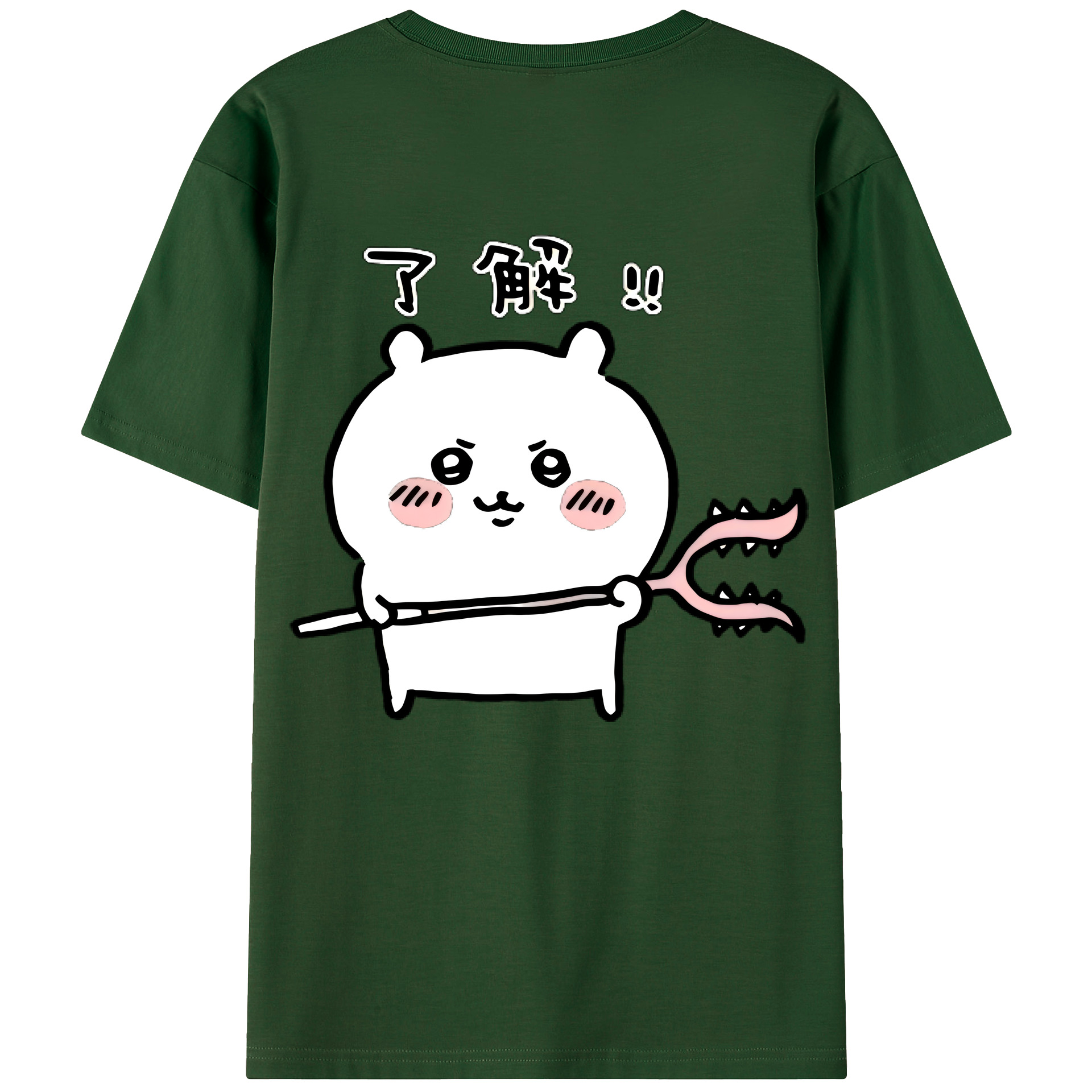 （画像用） ちいかわ ちいかわ Chii-kawa chiikawa 綿100％半袖Tシャツ（背面プリント）
